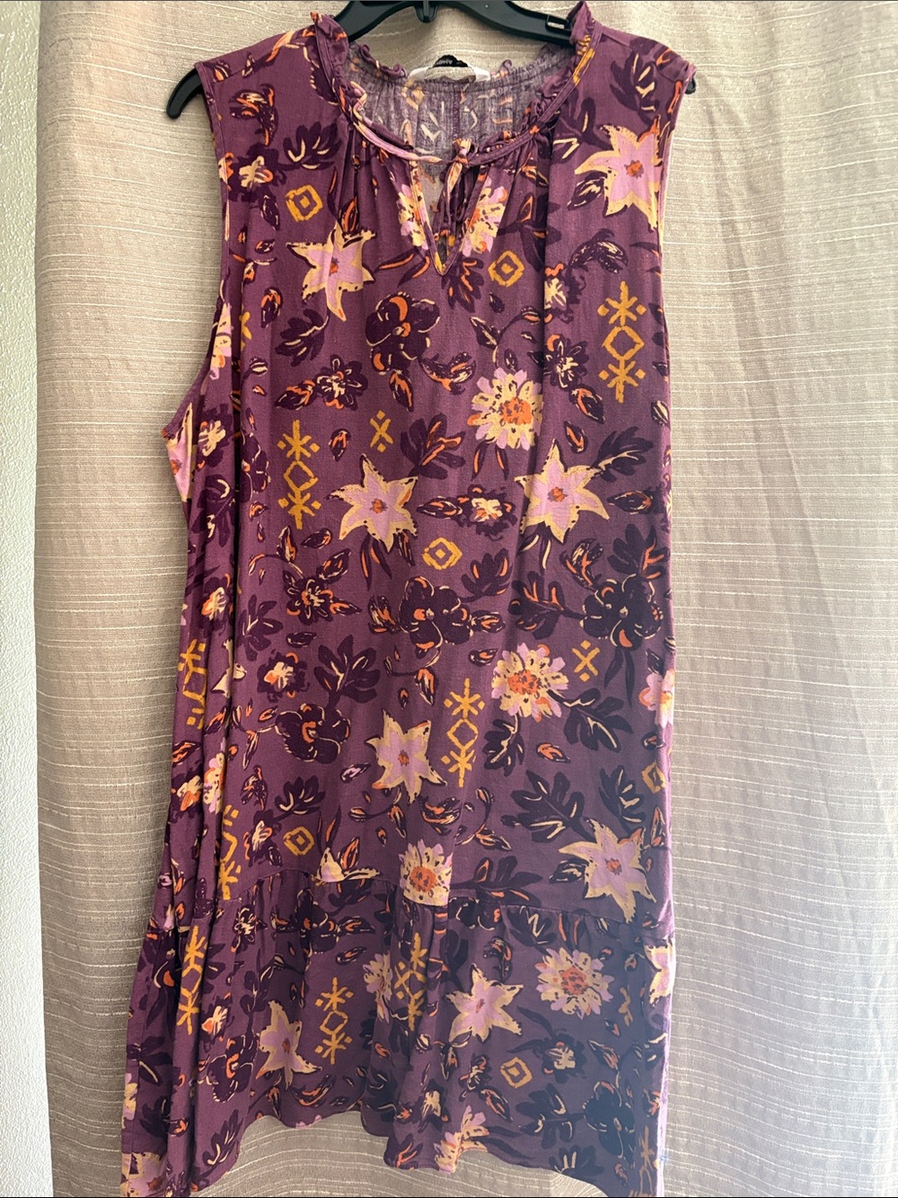 Sonoma Purple Floral Sleeveless Shift Dress